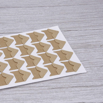 Colțare sticker pentru fotografii - kraft (set 240 buc) - CraftUp