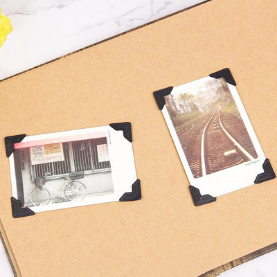 Colțare sticker pentru fotografii - negru (set 240 buc) - CraftUp