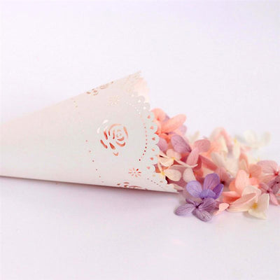 Con hârtie model trandafiri 14x14cm - roz (set 50 buc) - CraftUp