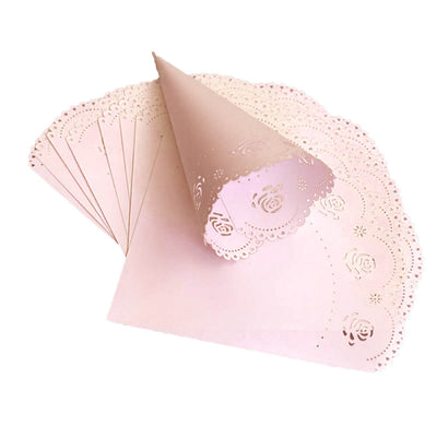 Con hârtie model trandafiri 14x14cm - roz (set 50 buc) - CraftUp