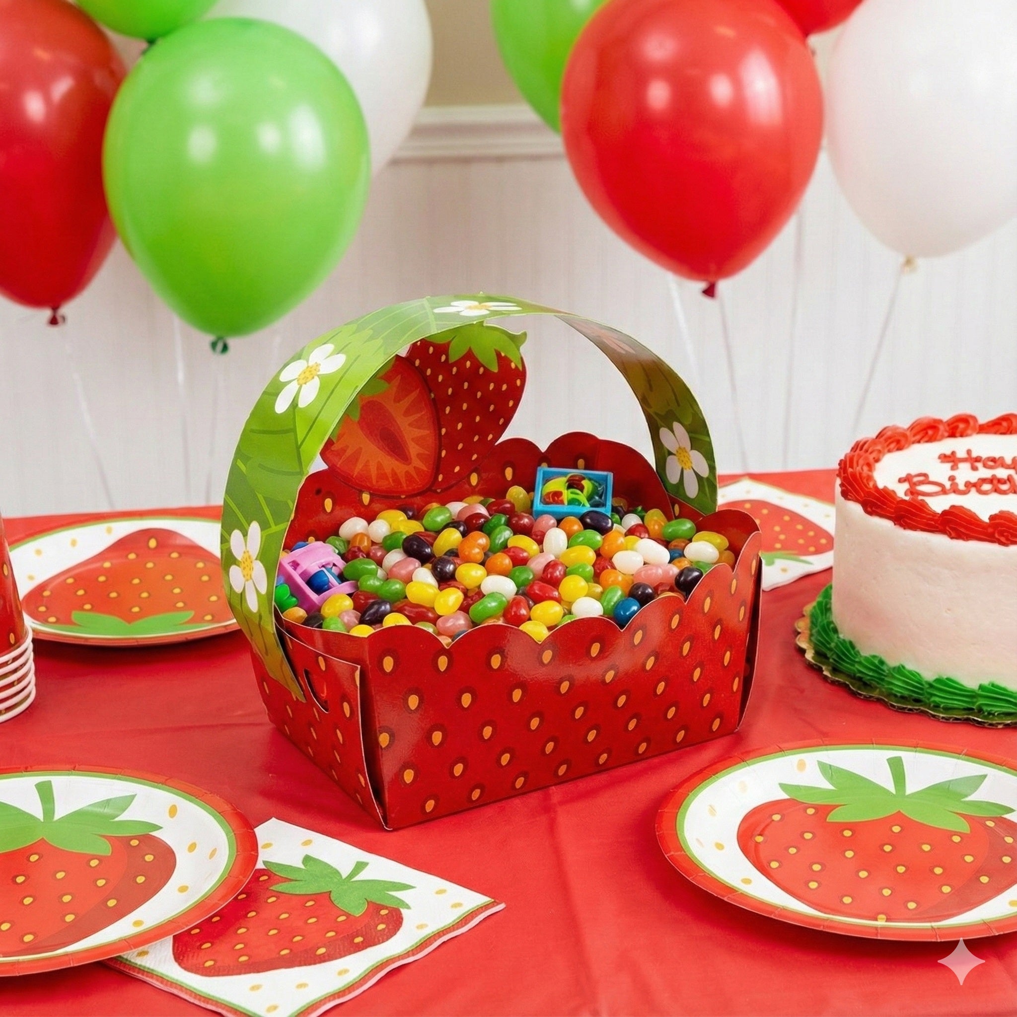 Coșulet carton model capșuni (set 50 buc) - CraftUp