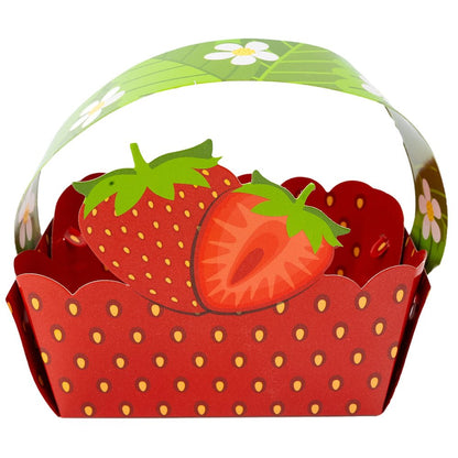 Coșulet carton model capșuni (set 50 buc) - CraftUp