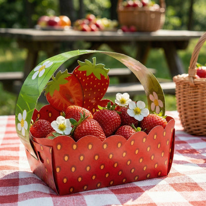 Coșulet carton model capșuni (set 50 buc) - CraftUp