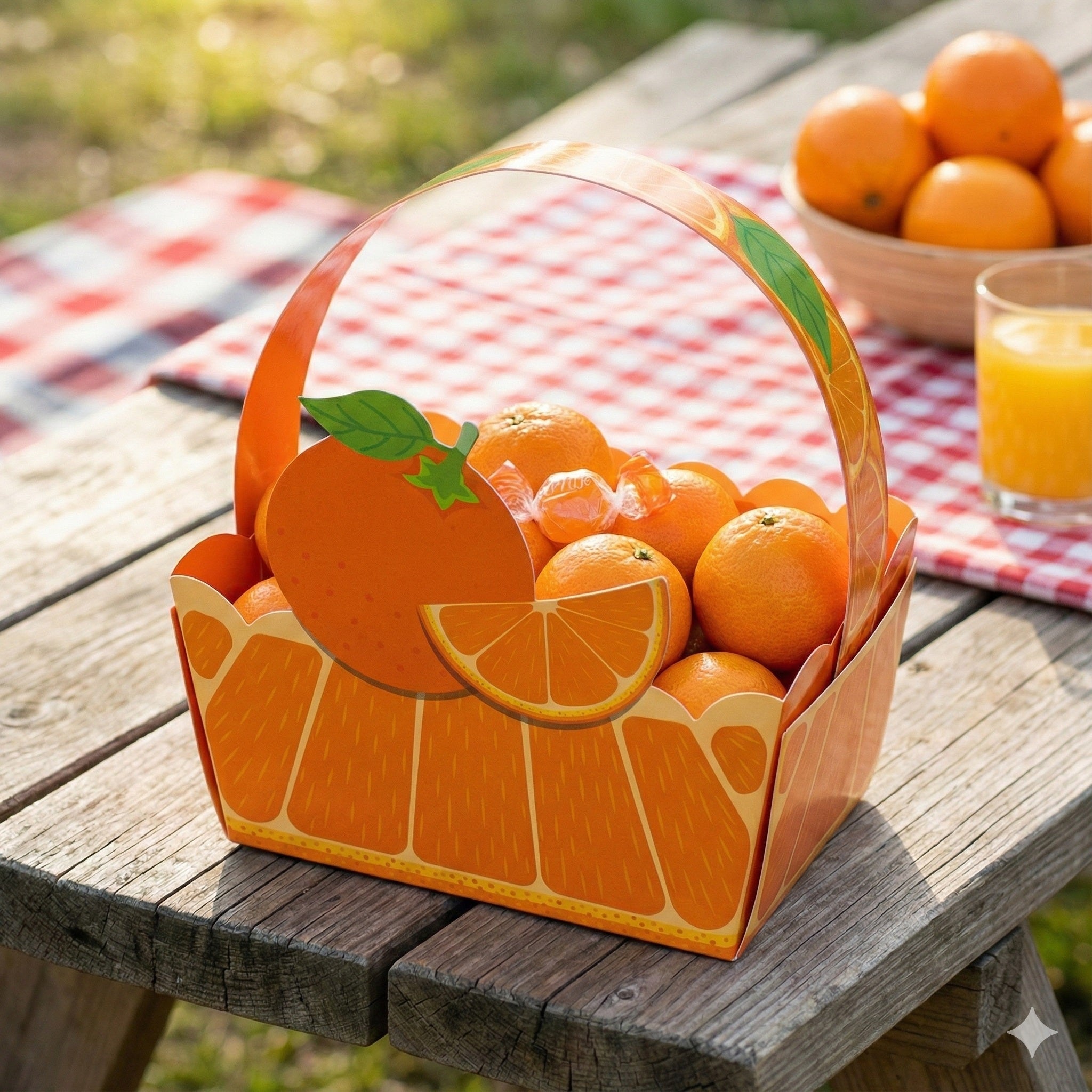 Coșulet carton model portocale (set 50 buc) - CraftUp