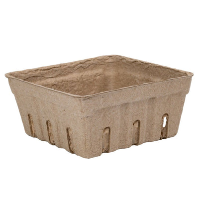 Coșuleț pătrat din hârtie - kraft (set 60 buc) - 9.5x4.5x7.5cm - CraftUp