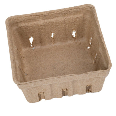 Coșuleț pătrat din hârtie - kraft (set 60 buc) - 9.5x4.5x7.5cm - CraftUp