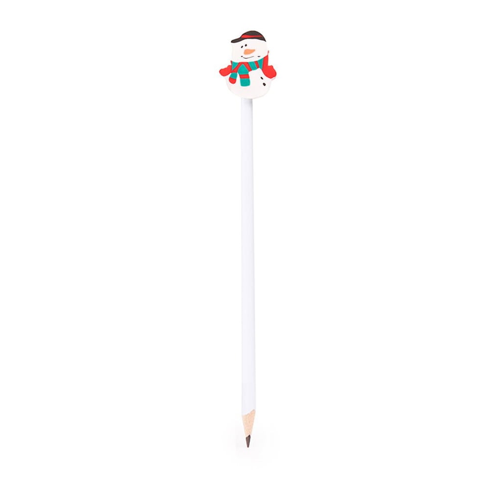 Creion cu gumă - model om de zapada (set 10 buc) - CraftUp