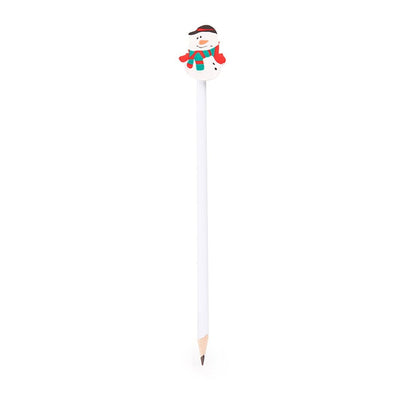 Creion cu gumă - model om de zapada (set 10 buc) - CraftUp