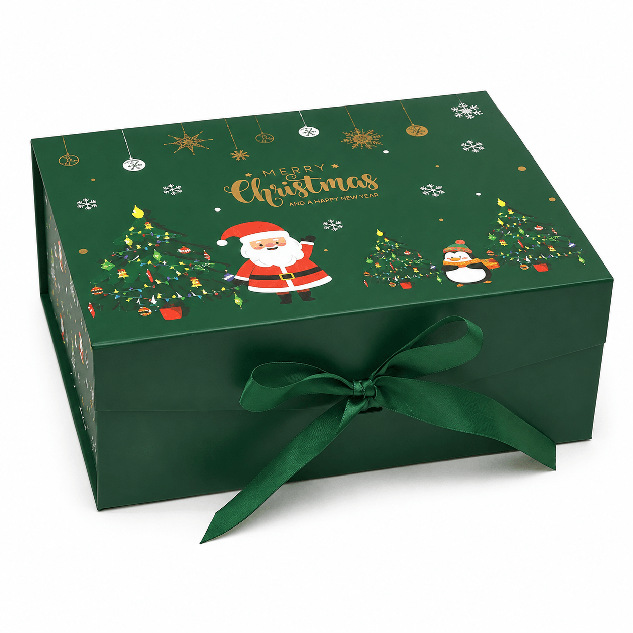 Cutie cadou de Crăciun cu închidere magnetică - verde - CraftUp