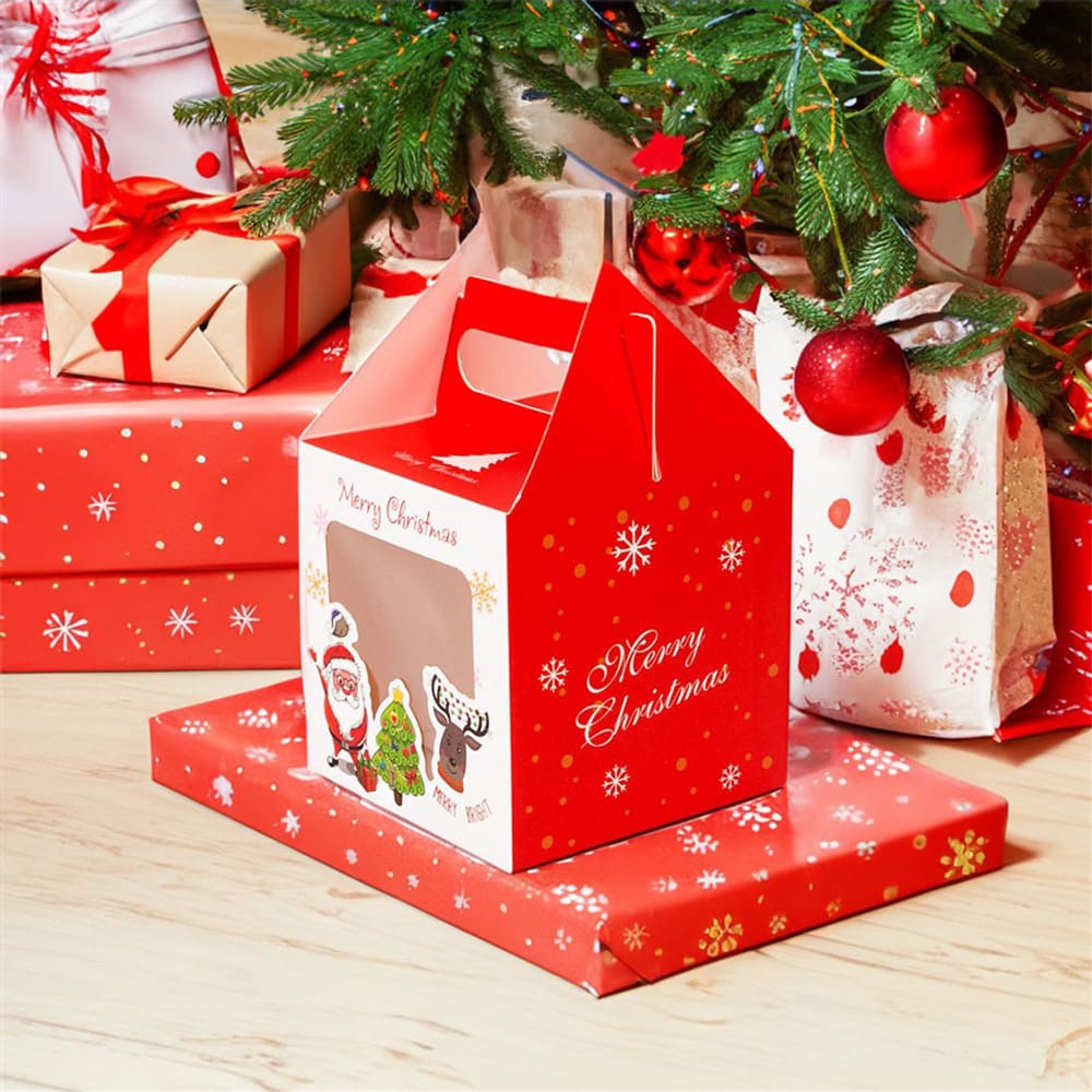 Cutie căni 3D Crăciun rosu+alb - CraftUp