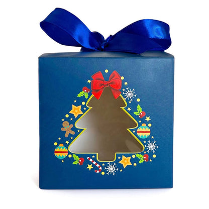 Cutie căni Crăciun cu fundă albastră - CraftUp