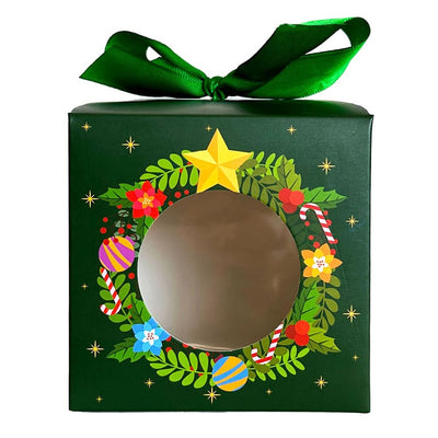 Cutie căni Crăciun cu fundă verde - CraftUp