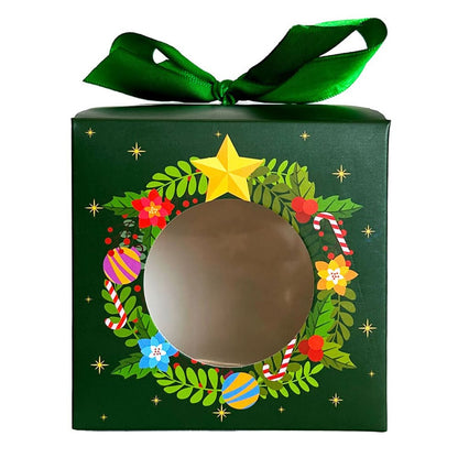 Cutie căni Crăciun cu fundă verde - CraftUp
