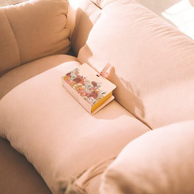 Cutie carte cu funda satinata si design floral - roz (set 50 buc) - CraftUp