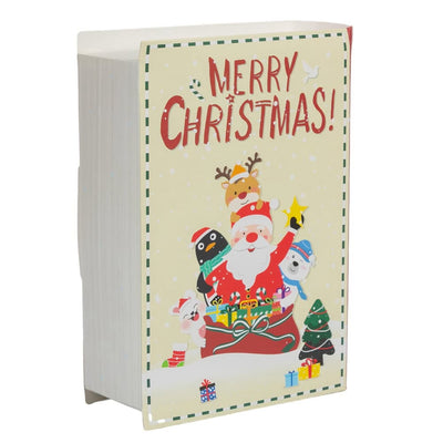 Cutie carte pliabilă de Crăciun - bej (set 5 buc) - CraftUp