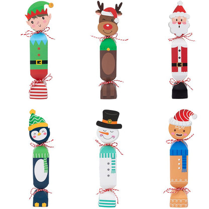 Cutie Crăciun bomboană cu personaje și sfoară - mix 6 modele - CraftUp