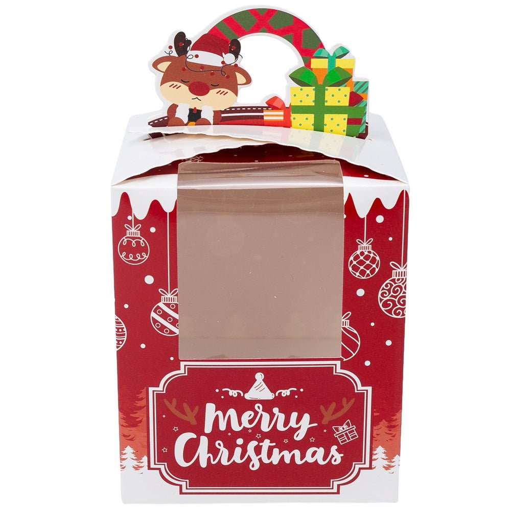 Cutie Crăciun cu decor 3D și fereastră - mix 4 modele (set 12 buc) - CraftUp