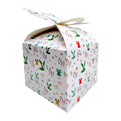 Cutie Crăciun cu mâner dublu - alb (set 12 buc) 12x12x10cm - CraftUp