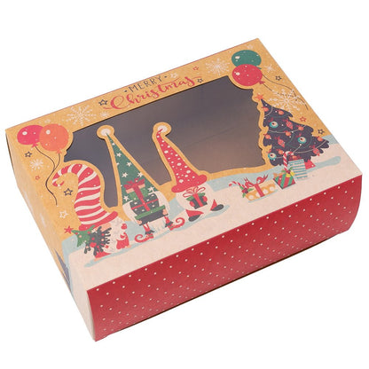 Cutie Crăciun kraft cu spiriduși și fereastră (set 50 buc) - CraftUp