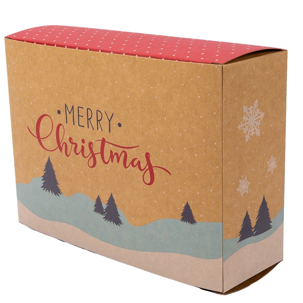 Cutie Crăciun kraft cu spiriduși și fereastră (set 50 buc) - CraftUp