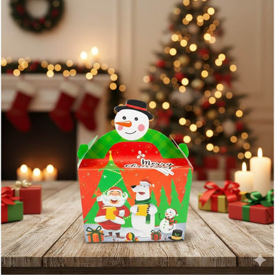 Cutie Crăciun Om de zăpadă cu mâner decupat (set 25 buc) - CraftUp