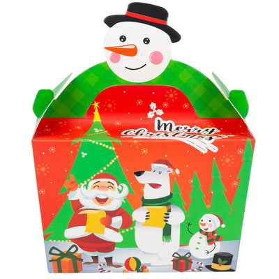 Cutie Crăciun Om de zăpadă cu mâner decupat (set 50 buc) - CraftUp