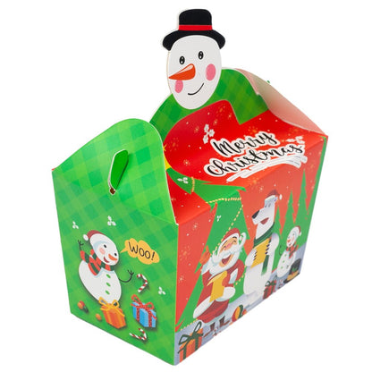 Cutie Crăciun Om de zăpadă cu mâner decupat (set 50 buc) - CraftUp