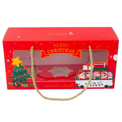 Cutie Crăciun pentru brioșe cu fereastră și mâner (set 10 buc) - CraftUp