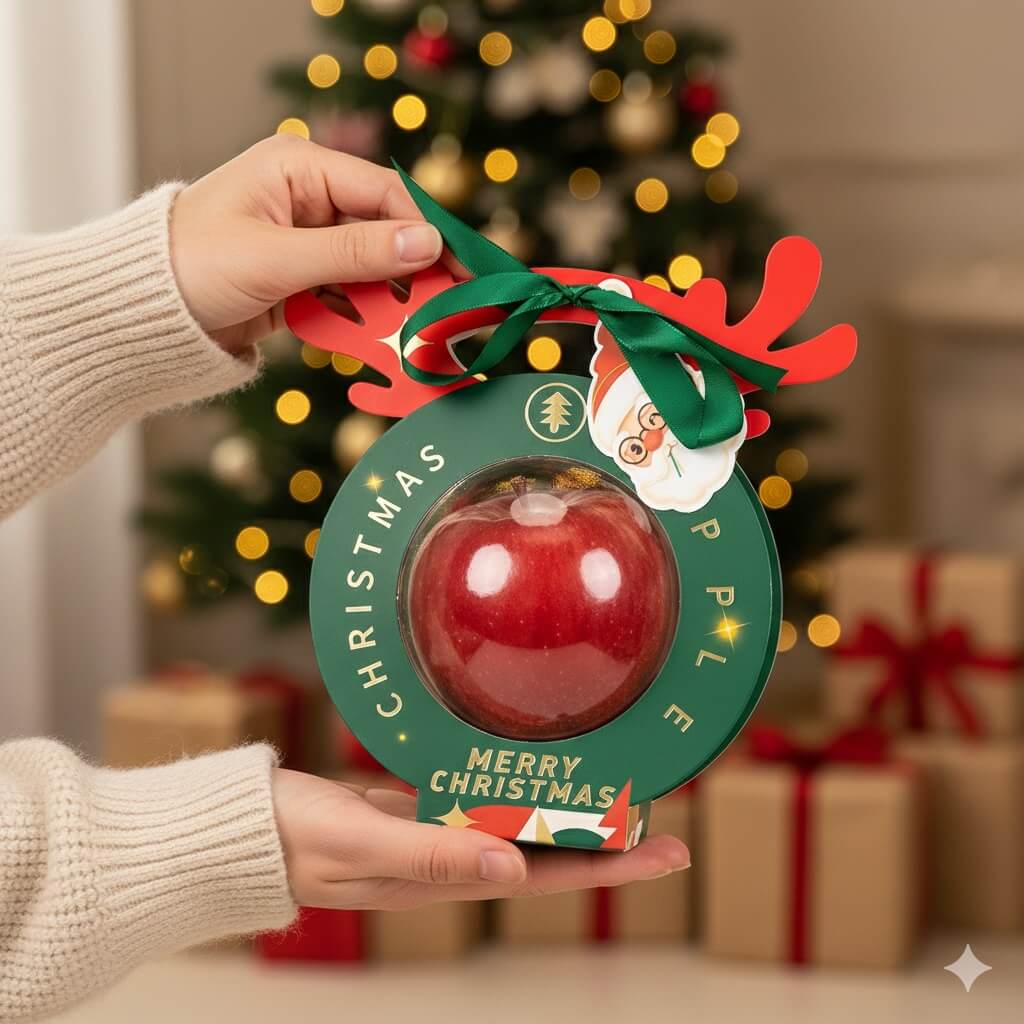 Cutie Crăciun rotundă cu glob transparent (set 25 buc) - CraftUp