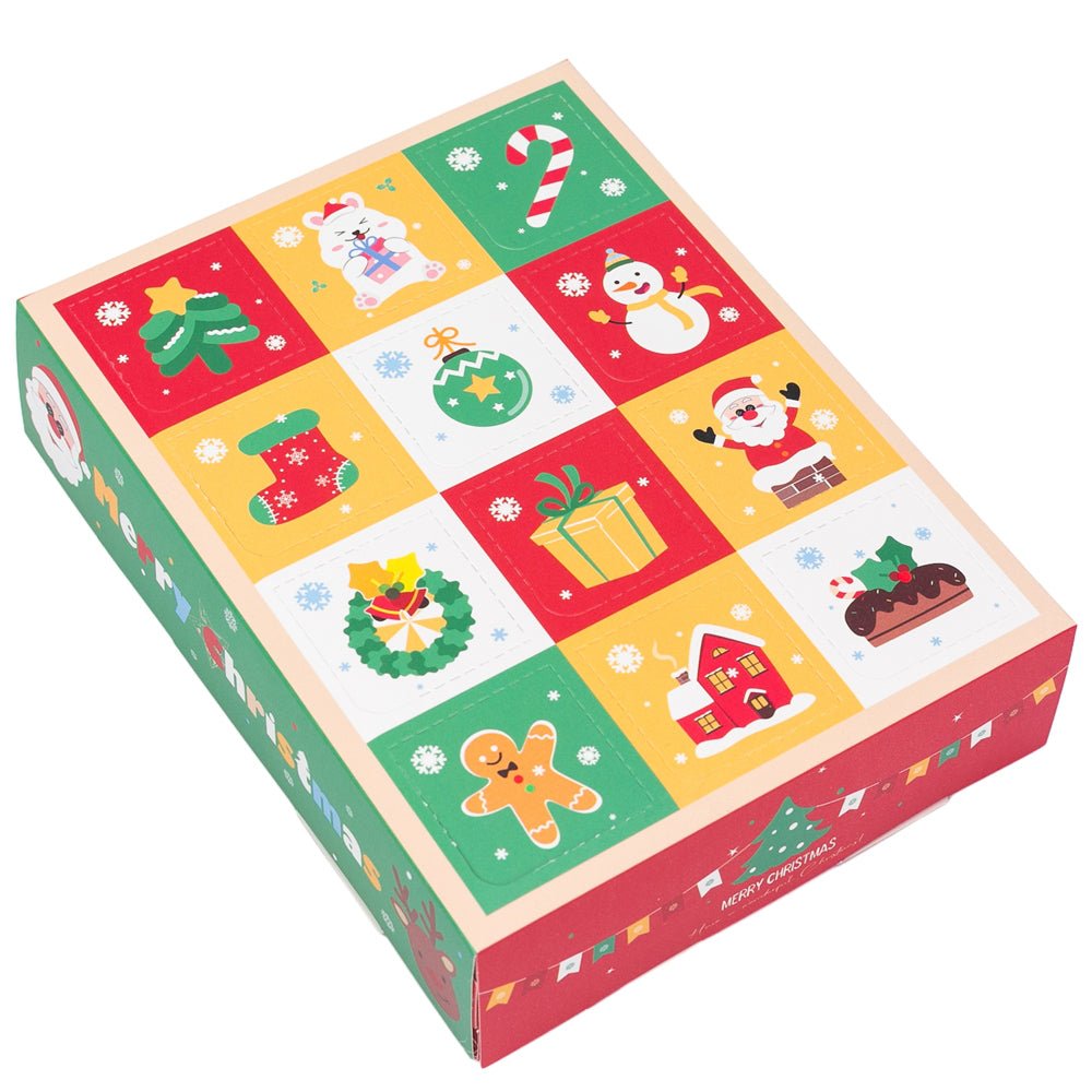 Cutie Crăciun tip calendar Advent cu 12 compartimente (set 5 buc) - CraftUp