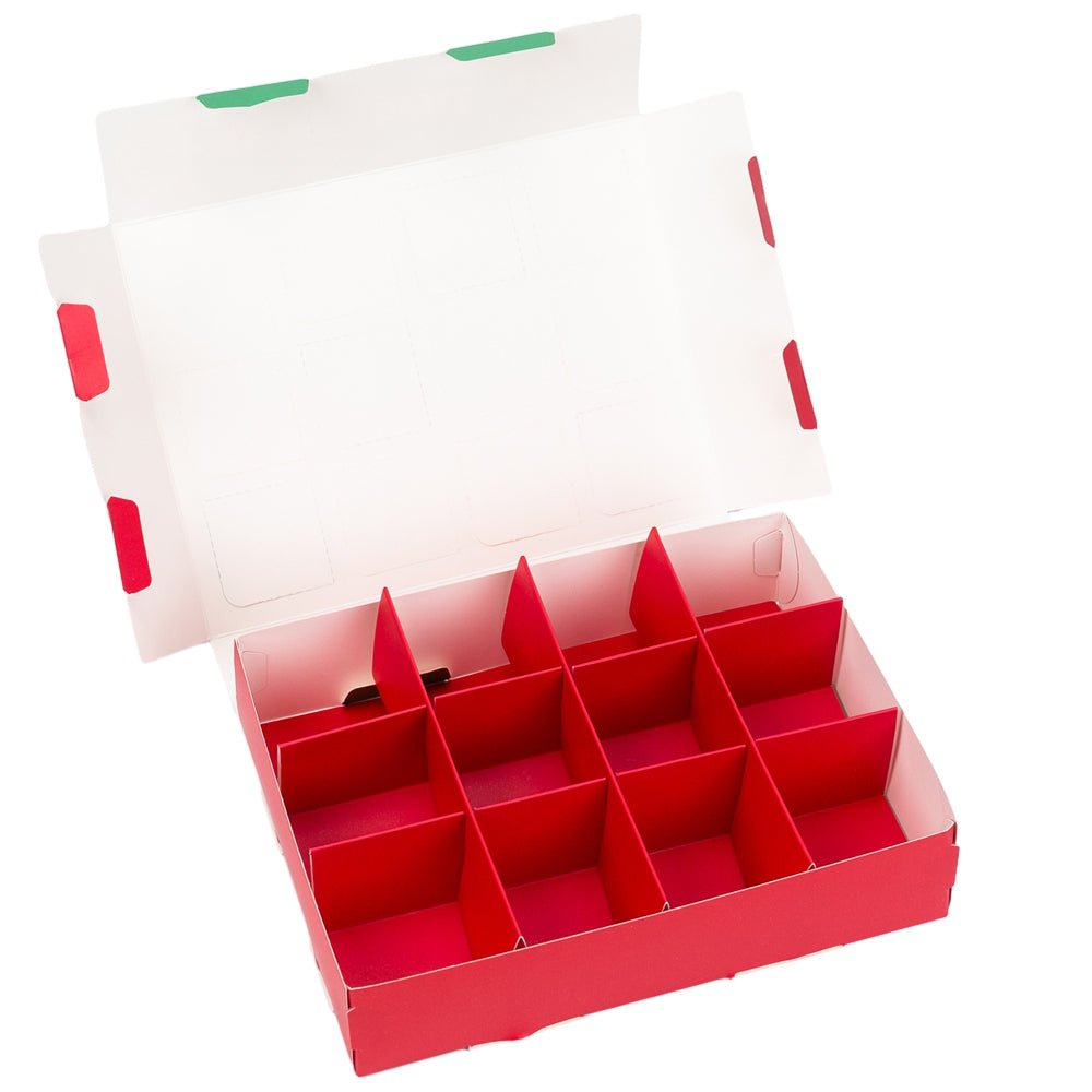Cutie Crăciun tip calendar Advent cu 12 compartimente (set 5 buc) - CraftUp