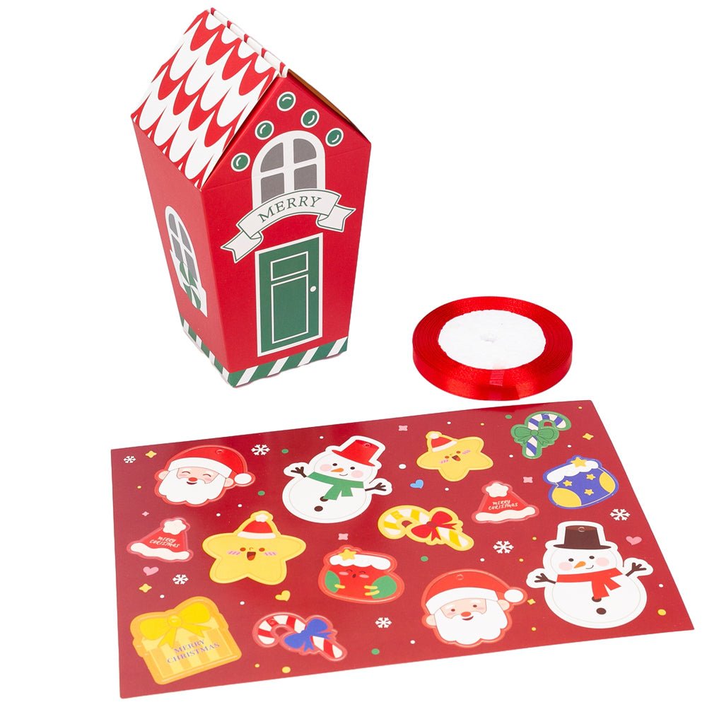 Cutie Crăciun tip casuță înaltă - mix 2 modele (set 24 buc) - CraftUp