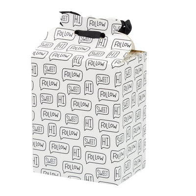 Cutie cu fereastră și bandă satinată - model 1 mesaje (set 25 buc) - CraftUp