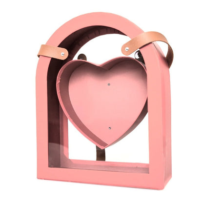 Cutie cu mâner și inimă în interior - roz - CraftUp