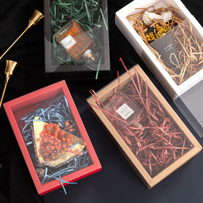 Cutie din hârtie cu fereastră - alb (set 50 buc) - CraftUp