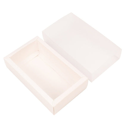 Cutie din hârtie cu fereastră mată - alb (set 50 buc) - CraftUp