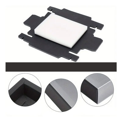 Cutie din hârtie cu fereastră mată - negru (set 50 buc) - CraftUp