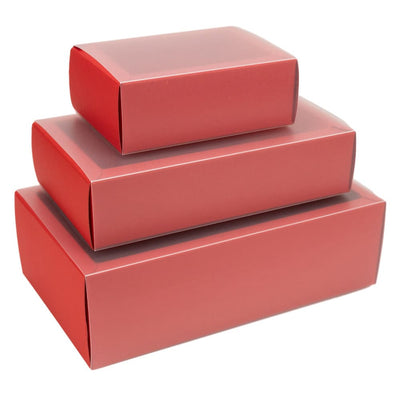 Cutie din hârtie cu fereastră mată - roșu (set 50 buc) - CraftUp