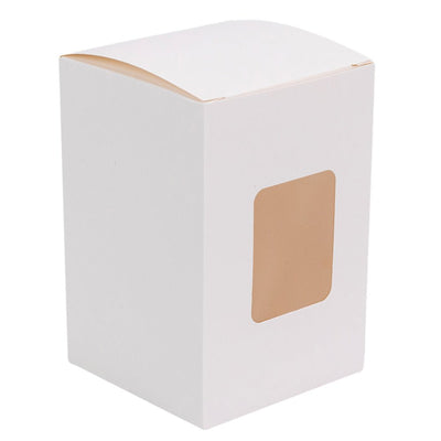 Cutie dreptunghiulară cu fereastră – alb (set 50 buc) 6x6x16cm - CraftUp