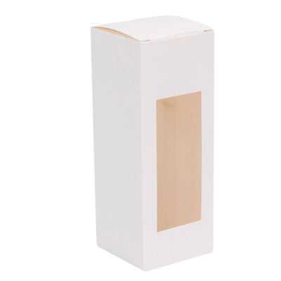 Cutie dreptunghiulară cu fereastră – alb (set 50 buc) 9x9x18cm - CraftUp