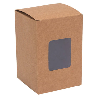 Cutie dreptunghiulară cu fereastră – kraft (set 50 buc) 6x6x16cm - CraftUp