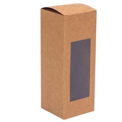 Cutie dreptunghiulară cu fereastră – kraft (set 50 buc) 9x9x18cm - CraftUp