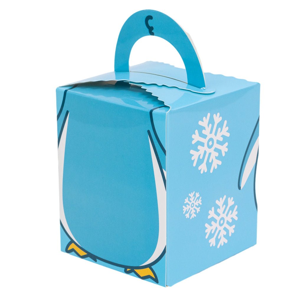Cutie dreptunghiulară cu fereastră – model pinguin (set 10 buc) – 9.2×9.2x11cm - CraftUp