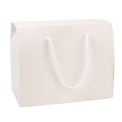 Cutie dreptunghiulară cu fereastră și mâner din sfoară - alb (set 12 buc) - CraftUp