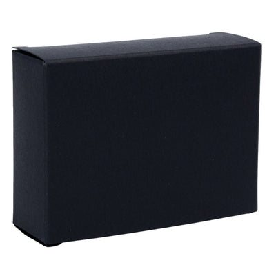 Cutie dreptunghiulară din hârtie cu fereastră ovală - negru (set 50 buc) 9.6x3x7cm - CraftUp