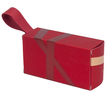 Cutie dreptunghiulară model cadou cu mâner - roșu (set 25 buc) - 12.5x6.8x4.5cm - CraftUp