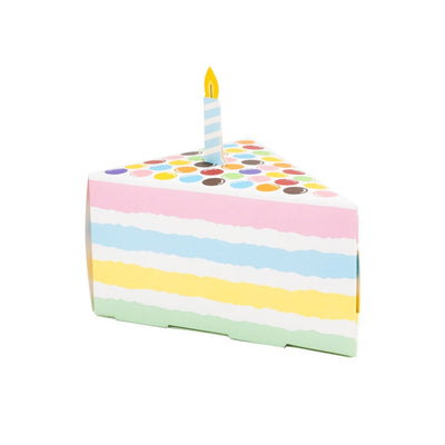 Cutie felie tort cu lumânare - multicolor (set 50 buc) - CraftUp