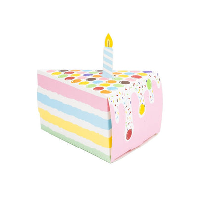 Cutie felie tort cu lumânare - multicolor (set 50 buc) - CraftUp