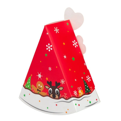 Cutie formă brad de Crăciun - roșu (set 50 buc) - CraftUp