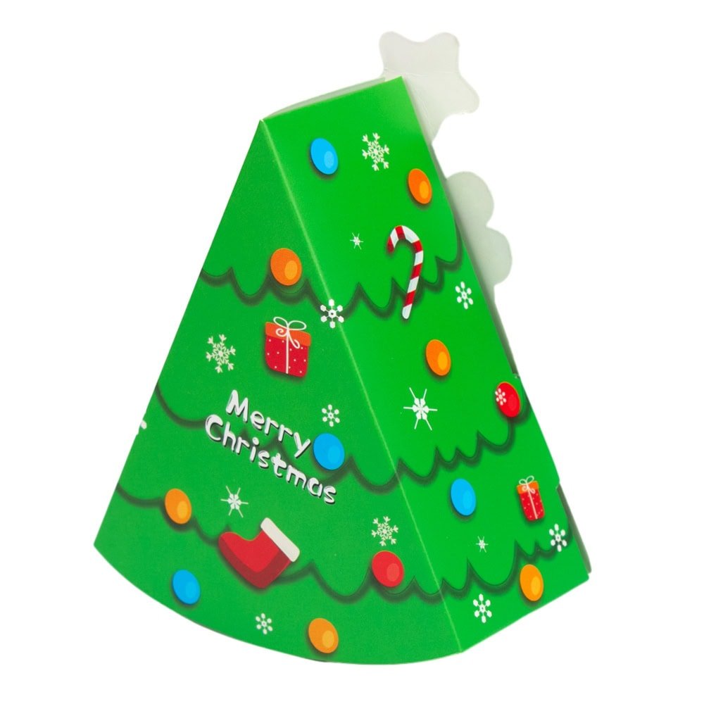 Cutie formă brad de Crăciun - verde (set 50 buc) - CraftUp
